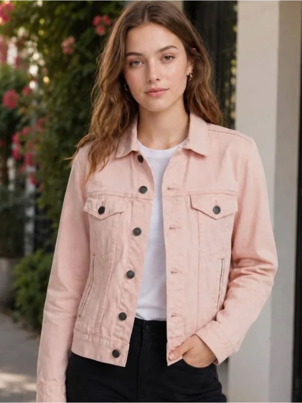 Aeropostale Classic Pink Denim Trucker Jacket Cotton Excellent Condition size S